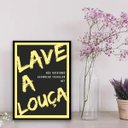 Ver imagem 1 de Quadro Para Cozinha Lave A Louça 45x34cm - com vidro:Madeira branca