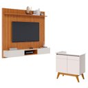 Ver imagem 1 de Painel Suspenso Loft 1.8 com Aparador Buffet Classic 2 Portas Nature Off White - Imcal