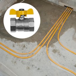 Kit 4 Registro Válvula Esfera Metálica Rf X Rf 1/2'' Pex Gás - 3