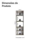 Ver imagem 3 de Torre Quente 60cm 2 Portas 2 Nichos Suspenso Nice Madesa