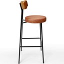 Ver mais imagens de Kit 02 Banquetas Alta Cozinha Sala Jantar Milão L02 Couríssimo Whisky Couríssimo Camel - Lyam Decor