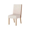 Ver mais imagens de Conjunto Mesa de Jantar Adriana com Vidro e 6 Cadeiras Anne Henn - Nature/off White/corano Caramelo/