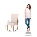 Ver imagem 5 de Conjunto Mesa de Jantar Adriana com Vidro e 6 Cadeiras Anne Henn - Nature/off White/corano Caramelo/