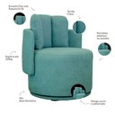 Ver imagem 4 de Kit 2 Poltronas Meca com Pés de Base Giratória Movellu Home