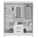 Ver imagem 3 de Guarda Roupa Casal Capela Lite Nature Off White - Móveis Leão