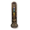 Incensário Estátua de Buda e 7 Chakras em Strass Vertical Resina Mandala de Luz Artesanal - 6