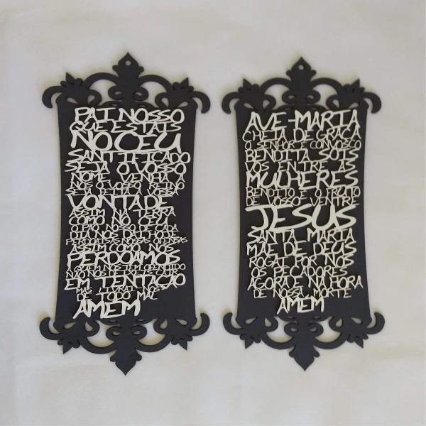 Quadro decorativo Oração - Cinza - Pai Nosso - 4