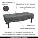Ver imagem 3 de Recamier Decorativo 160cm Loewe Veludo Pés de Madeira Cinza - Gran Belo