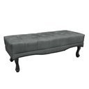 Ver imagem 1 de Recamier Decorativo 160cm Loewe Veludo Pés de Madeira Cinza - Gran Belo