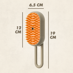 Escova a Vapor para Pets 3 em 1 - Beje com Laranja - 6