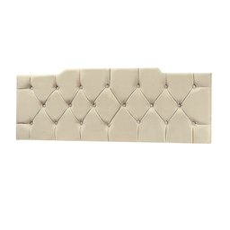 Kit 1 Cabeceira 1.40cm 2 Mesa de Cabeceira Glamour Vitoria Decor Pé Madeira Gaveta Estofada - 6