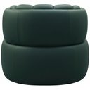 Ver imagem 6 de Poltrona Giratória Orgânica para Sala Living Oceane L06 Couro Verde Escuro - Lyam Decor