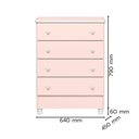 Ver imagem 5 de Quarto de Bebe Infantil Doce Sonho Berço e Cômoda 4 Gavetas Qmovi
