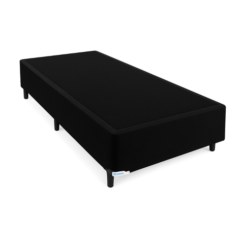 Base Box Solteiro Sintético Preto - 78x188cm
