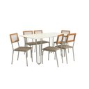 Ver imagem 1 de Conjunto Mesa de Jantar Kappesberg com 6 Cadeiras Brisa Niquel