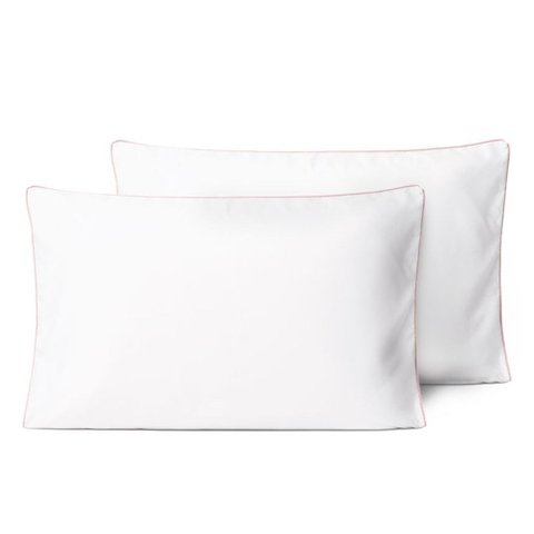 Kit 2 Fronhas Linea 50cm X 70cm Micropercal 200 Fios - Rose - 100% Poliéster