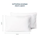 Ver imagem 7 de Kit 2 Fronhas Linea 50cm X 70cm Micropercal 200 Fios - Rose - 100% Poliéster