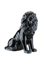 Ver imagem 1 de Escultura Estátua Decorativa Leão Sentado 60 Cm:preto Brilho