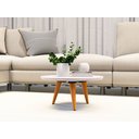 Ver imagem 2 de Mesa de Centro e Lateral Apoio para Sala Tripe Redonda Retro