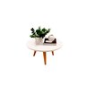 Mesa de Centro e Lateral Apoio para Sala Tripe Redonda Retro - 5