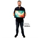 Ver imagem 2 de Quadro Decorativo Abstrato Marmore Luxo Extreme em Moldura Caixa TaColado Moldura Caixa 3cm Madeira