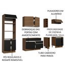 Ver imagem 5 de Armário de Cozinha Completa 290cm Rustic/Preto/Rustic Vicenza Madesa 07