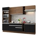 Ver imagem 3 de Armário de Cozinha Completa 290cm Rustic/Preto/Rustic Vicenza Madesa 07