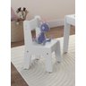 Conjunto Mesa Infantil com 2 Cadeiras Mdf Diana Branco Brilho Ofertamo - 4