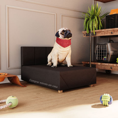 Cama Box Pet Cachorro Porte Menor 60 cm Magie Cor Marrom - Comprar Moveis em Casa