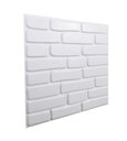 Ver imagem 3 de Kit 25 Placas Revestimento de Parede PVC 3d Alto Relevo Tijolinho Branco
