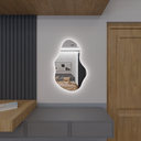 Ver imagem 2 de Espelho Orgânico Decorativo Lapidado com Led 90x60 Cm E03 para Sala, Quarto, Banheiro, 6000k 110v