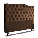 Ver imagem 1 de Cabeceira Casal 138 - Bello Box - Dunas Veludo Tabaco Escuro