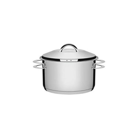 Caçarola Funda em Aço Inox Fundo Triplo Com Tampa Tramontina Solar 20 cm 3,60 Litros 62504/201