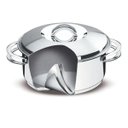 Ver imagem 3 de Caçarola Funda em Aço Inox Fundo Triplo Com Tampa Tramontina Solar 20 cm 3,60 Litros 62504/201