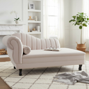 Ver imagem 1 de Recamier Decorativo Divã Amsterdã 187cm Lado Direito Bouclé Bege