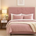 Ver imagem 2 de Cabeceira Cama Box Casal 90 Cm Virgínia Suede Rosê