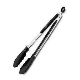 Pegador Silicone Preto Com Cabo Aço Inox 40 cm Gourmet Mix GX8664 - 1