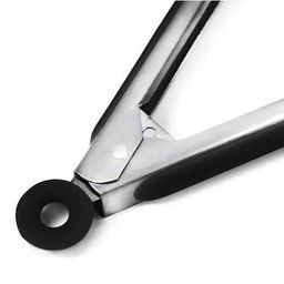 Pegador Silicone Preto Com Cabo Aço Inox 40 cm Gourmet Mix GX8664 - 3