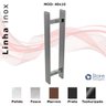 Puxador Duplo Aço Inox Barra Chata 40x10 Polido 1 metro - 6