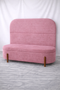 Ver imagem 1 de Kit Atenas Cabeceira de Cama Box Orgânica e Recamier Calçadeira Baú Queen 160 Cm Suede Rosa Eli Móve