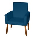 Ver imagem 2 de Poltrona Decorativa Mel Suede Azul Marinho Sky Mobile