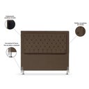 Ver imagem 2 de Cabeceira de Cama Box Casal 140 cm Baronesa Cor:Marrom