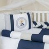 Kit de Berço Trança L Marinho Urso Imperador 100% Algodão Americano 07 peças - 1