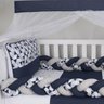 Kit de Berço Trança U Marinho 100% Algodão Americano 07 peças - 3