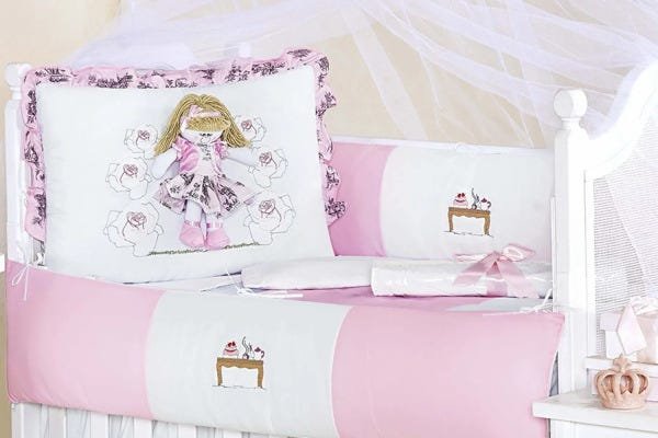 Kit de Berço Boneca de Luxo 100% Algodão 8 peças - 3