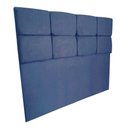 Ver imagem 3 de Cabeceira Solteiro 0,90m Nina Suede - Pallazio Cor Azul Marinho