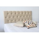 Ver imagem 2 de Cabeceira Estofada Para Cama Queen Capitonê 160x60cm Bege Claro - Tecido Veludo Suede Liso