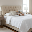 Ver imagem 4 de Cabeceira Estofada para Cama Queen Capitonê 160X60cm Bege Claro - Tecido Veludo Suede Liso