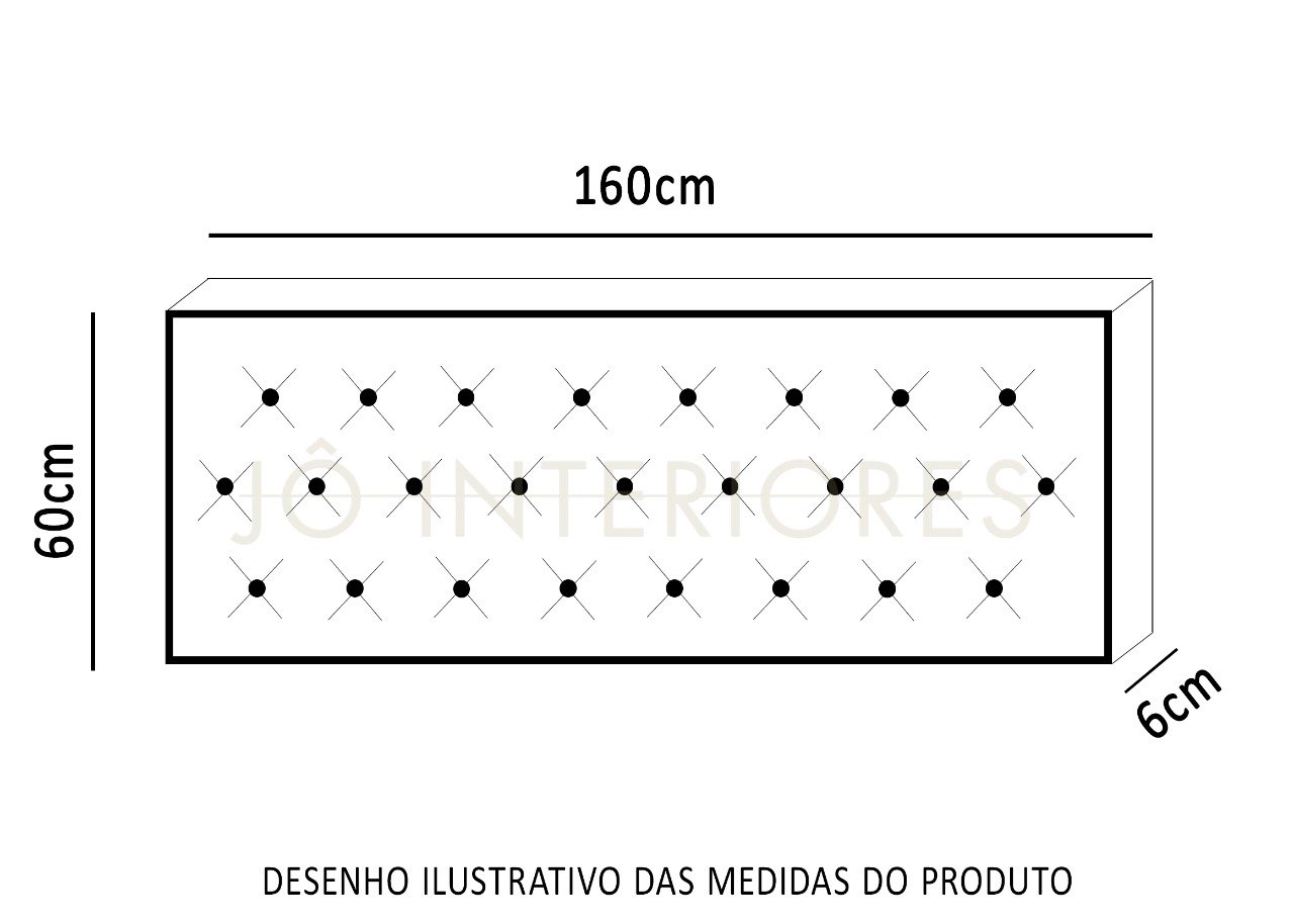 Cabeceira Estofada Para Cama Queen Capitonê 160x60cm Bege Claro - Tecido Veludo Suede Liso - 4