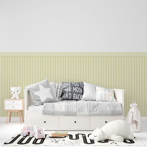 5 Rolos - Papel de Parede Decorativo Autocolante Meia Parede Infantil